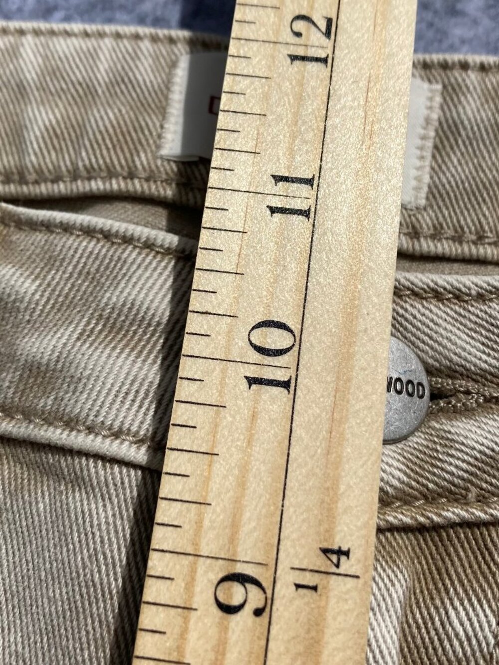 Driftwood / Free People SALE! Tan Jeans Farrah Embroidered Flare Mid-Rise 28x29" - Picture 11 of 14